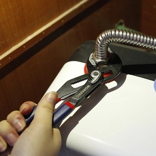 WORKPRO Water Pump Pliers 40/52mm Wide Jaw Capacity 200mm and 250mm 2-Piece - Picture 6 of 6