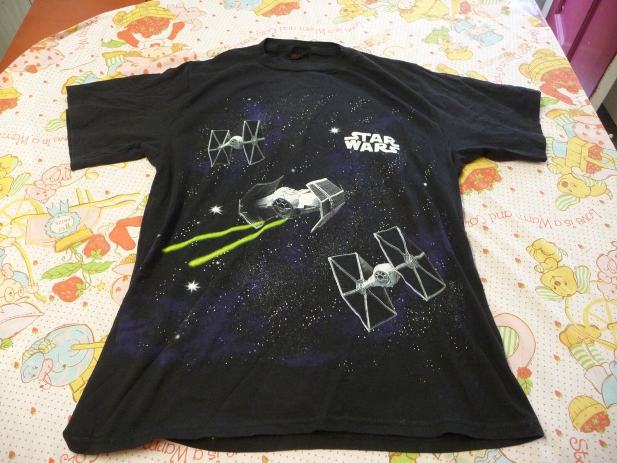 Vintage 90's Changes Star Wars AOP T-Shirt Death Star Millennium