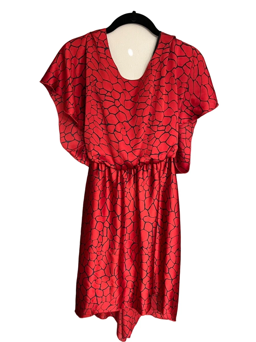Bcbg black sale and red dress