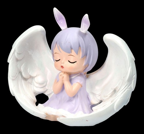 Small Angel Purple - H 8.5cm - Praying - Gift Idea - Guardian Angel Figurine - Picture 6 of 7