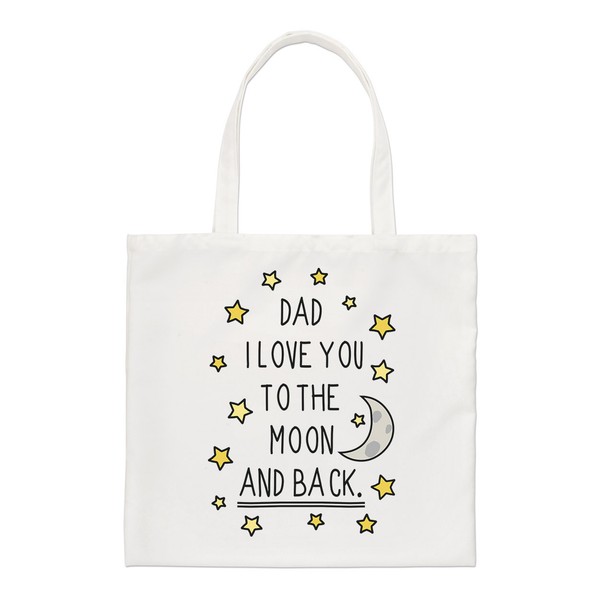 Dad I Love You To The Moon Und RüCken Regular Tragetasche Schulter Vatertag-image