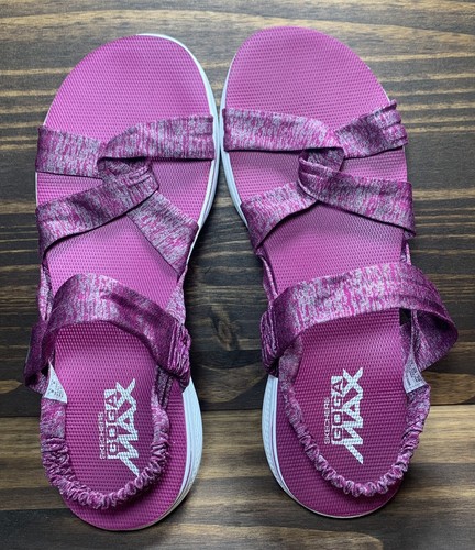 skechers womens goga max sandals