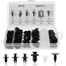 For Jeep 100Pcs Car Bumper Hood Clips Retainer Rivet Fastener Fender Push Pin