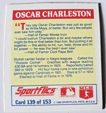 1989 Sportflics Un-Forgetables Oscar Charleston#139 of 153 MBBC#19