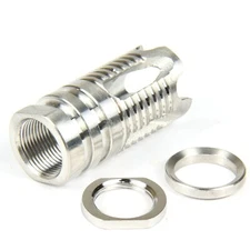 Stainless Steel 5/8"x24 TPI For .308/.338/.300BLK Competition Muzzle Brake