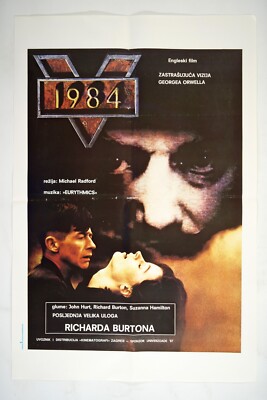 NINETEEN EIGHTY FOUR 1984 movie YU poster JOHN HURT RICHARD BURTON GEORGE ORWELL