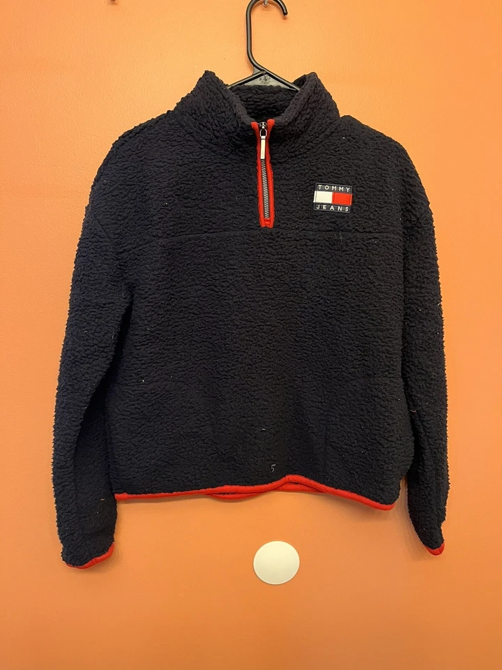 Tommy Hilfiger 全新带标签女式半拉链夹克毛绒 S 码 