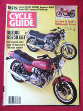 CYCLE GUIDE MAGAZINE / JANUARY 1982 / SUZUKI GS750 HONDA MB5 YAMAHA XV750 VIRAGO