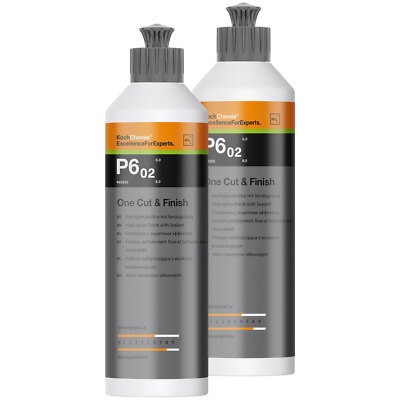 2 X 250 ml Koch Chemie Hochglanz Politur mit Versiegelung One Cut & Finish P6.02