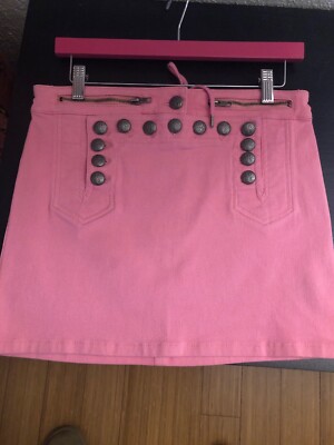 Jupe Denim Rose Style Pin-up Betsey Johnson - Taille 6, Corset Intégré - Rétro, Jamais Portée