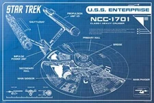 Star Trek Enterprise NCC170 Blueprint TV Show Laminated Poster 36x24