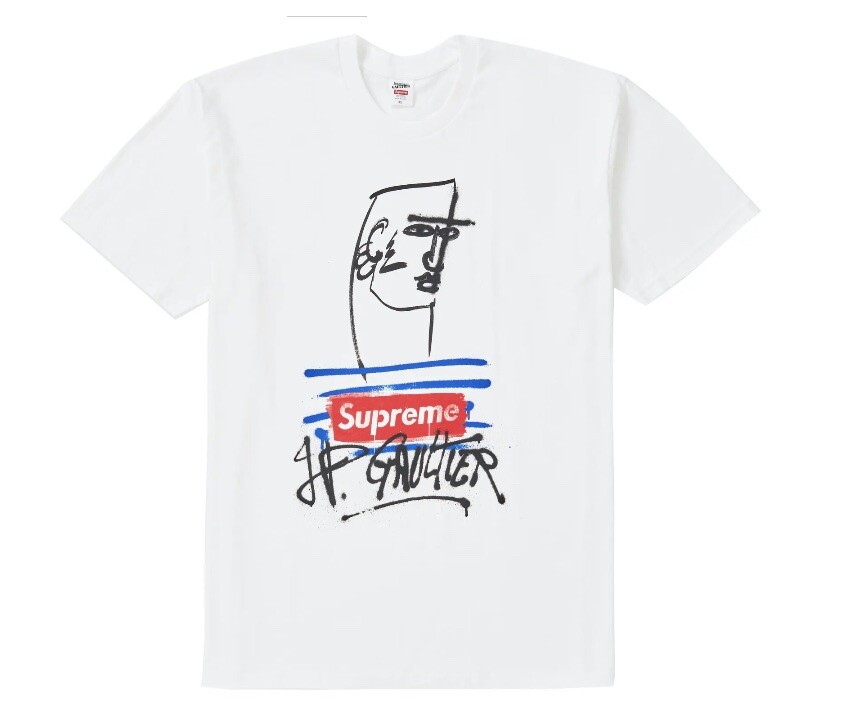 Supreme x Jean Paul Gaultier White Box Logo Tee Size Large Supreme x Jean Paul Gaultier White Box Logo Tee Size Large
