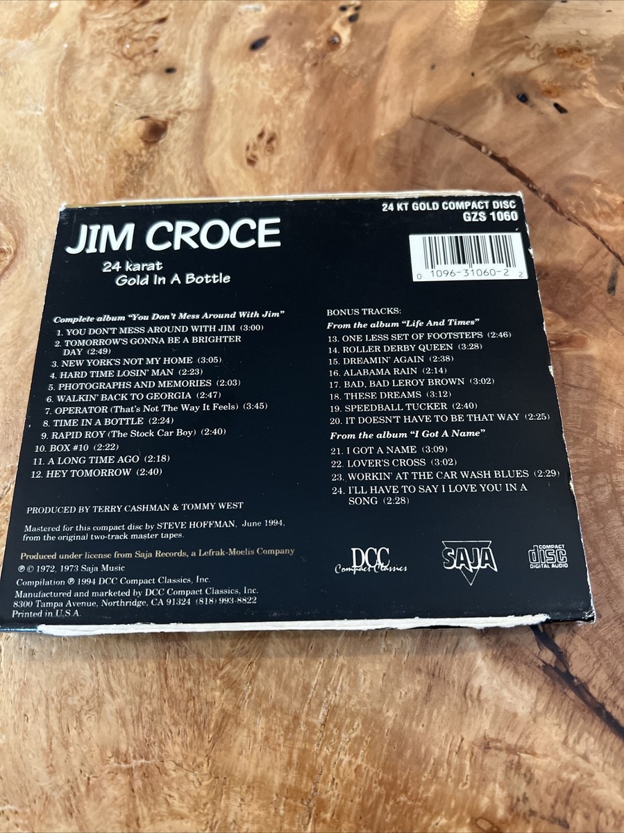 JIM CROCE - 24 karat gold in a bottle CDA 1994 - USA Rock, Blues