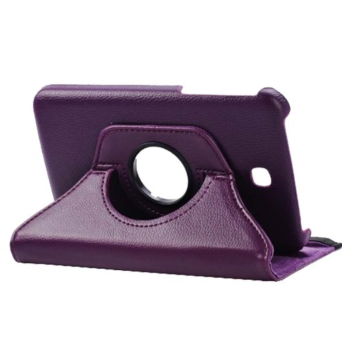CASE FOR SAMSUNG GALAXY TAB 3 P3200 PURPLE PU LEATHER 360 DEGREE ROTATING COVER - Picture 5 of 5