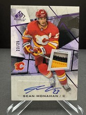 2021-22 UD Game Used Sean Monahan Patch Auto 23/25 Jersey Print