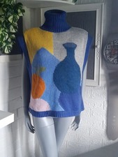 Anthropologie Laura Dalgaard Fruit Artsy Turtleneck Tabard Knit Farmers Market