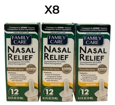 Family Care Nasal Relief Spray Oxymetazoline 0.05% | 0.5oz | 3/6/12/24 Pack