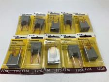 (10) Bussmann BP-FLM-120-RP 120 Amp Bolt In Catridge Fuse Male Terminals