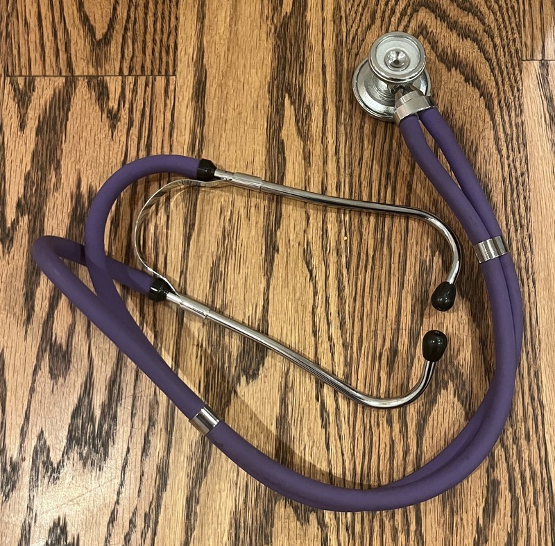 Purple Doctor Nurse Multi-function Stethoscope Double Head Double Tube