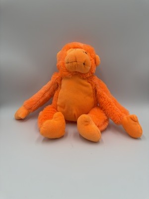 Bright Orange Monkey Plush Stuffed Animal Unbranded Chimp Orangutan Toy