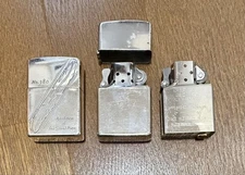 Zippo Lighter Set Collectible Used Vintage Damaged Unset