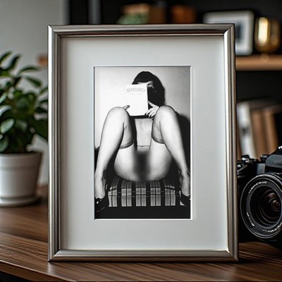 Vintage Pin Up Photo Reprint Bettie Page Reading Sexology 4x6 - 5x7