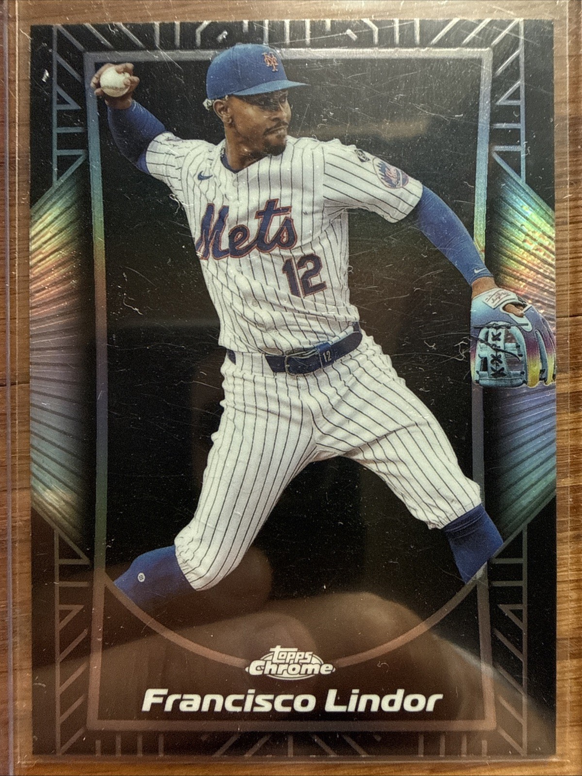 2025 Topps Chrome - Shadow Etch Francisco Lindor #SE8