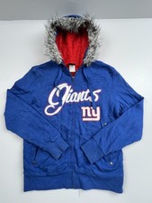 New York Giants Jacket Womens Small Blue NFL Football Team Apparel Hoodie