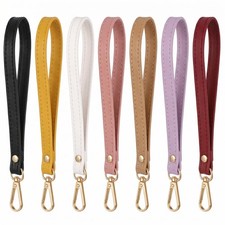 Leather Wristlet Strap 6.8 Inch Lanyard Hand Strap Replacement Keychain Handle