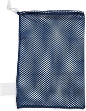 Champion Sports Mesh Sports Equipment Bag Navy 12" x 18" - 2 Pack