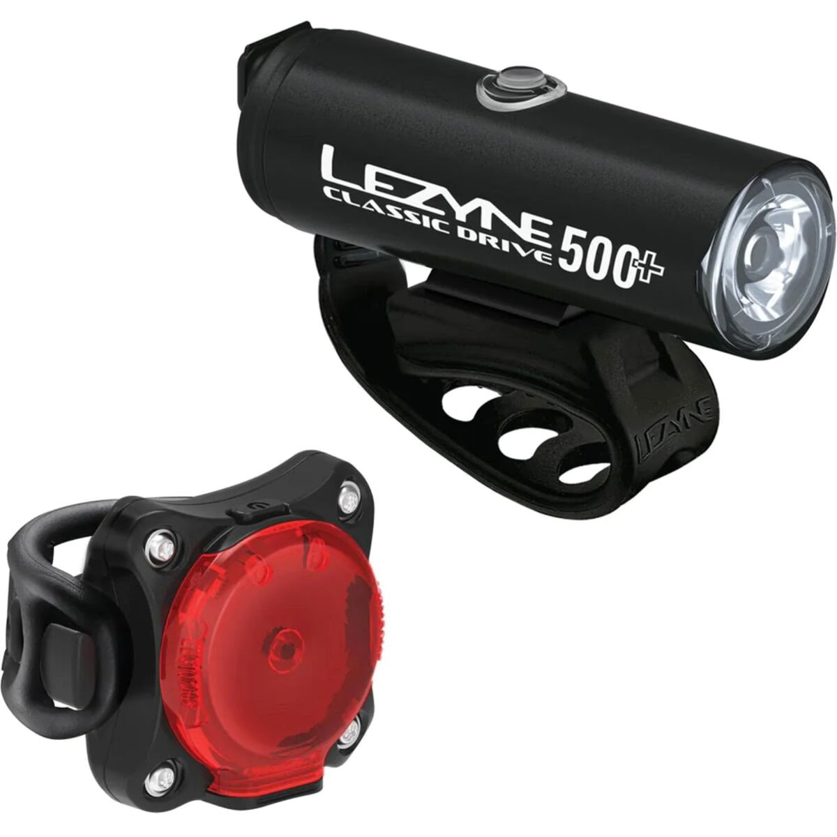 Lezyne Classic Drive 500 Plus + Zecto Drive 200 Plus Light Pair Satin Black/Blac