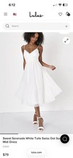 Lulus Sweet Serenade White Tulle Swiss Dot Su...