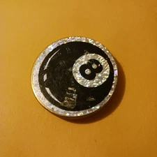 POG, 8 BALL GLIMMER SLAMMER - BRASS Metal, 90s Retro Toy/Vintage Holographic