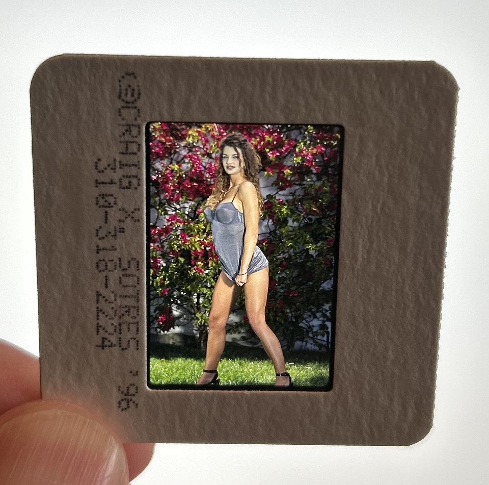 Vintage Non Nude 1990's 35mm Transparency Slide Female Lingerie Model