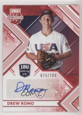 2018 Elite Extra Edition 18U National Team Signatures Red Drew Romo Auto 1kk
