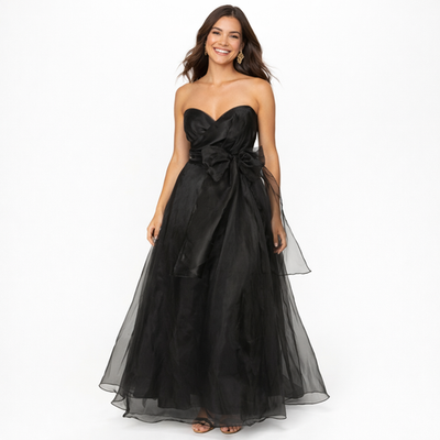 $399 NWT Donna Karan Formal Evening Gown Sz 6 Black Wedding Guest Party  Dress