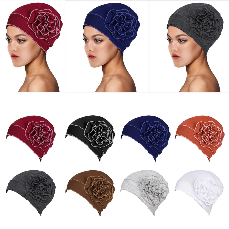 Bonnet Turban Souple, Bonnet Chimio En Polyester Doux avec Bande élastique et - Photo 1/1