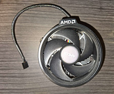 AMD CPU Fan w/ Aluminum Heatsink Assembly Plastic Black Silver For CPU