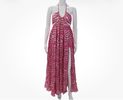 Rococo Sand Womens Halter Neck Lara Sun Dress Pink Gold Size Extra Small |  eBay