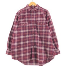 Used Field  Stream long-sleeved flannel check shirt size L men's