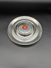 Vintage Amc Rambler Hubcap 9.5 Dog Dish Wheel Center Cap Chrome Red R Emblem