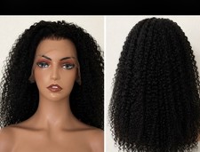 16 Inch Kinky Curly 13x4 Lace Front Wig   100 Human Hair 200 Density