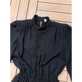 1980s black floral lace jumpsuit romper
