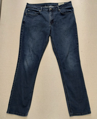 Buffalo David Bitton Axel X Slim Stretch Jeans 36x32 Dark Wash Blue Denim Casual