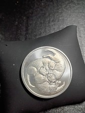 THREE SLEEPING CATS - 1 OZ .999 FINE SILVER Token / Round - *some oxidation 99.00 per troy oz