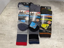 Lot Of 3 Dickies Steel Toe Crew Socks Mens Shoe Size 6-12 Thermal Wool Blend