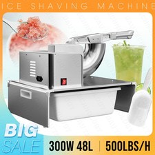 Commercial Ice Shaver Ice Shaving Machine, Electric Snow Cone Maker with Hopper