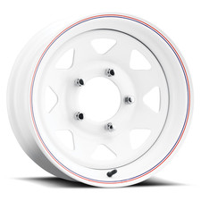U.s. Wheel 8 Spoke 70 Rim 15x8 5x139.7 Offset -19 Gloss White Quantity Of 4