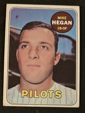 1970 Topps Mike Hegan Baseball Card #577 Pilots 1B-OF GD Scratched O/C