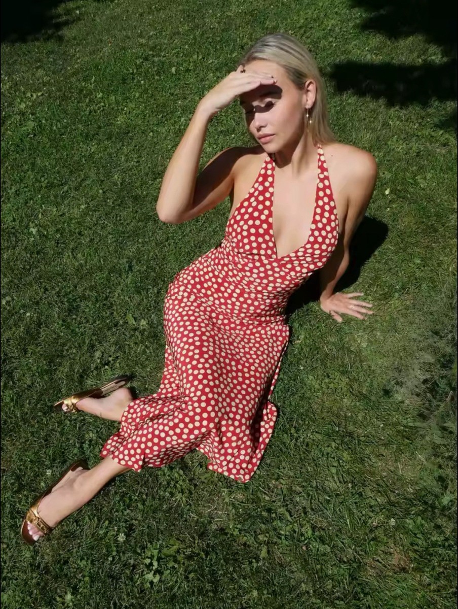 Realization Par The Simone Ankle Length Fresh Classic Polkadot Bombshell Bust